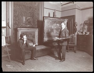 Granville Smith em seu estúdio, Nova York, 1907 (impressão de gelatina de prata)
